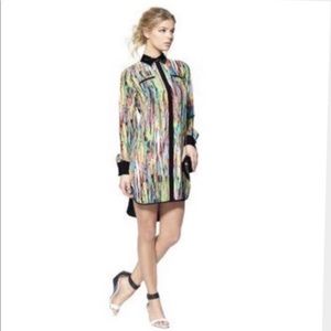 Multicolored collared dress